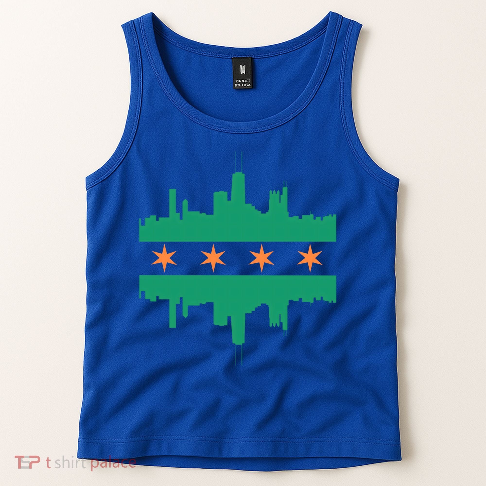 Chicago Irish Skyline St Patricks Day Flag Gift Tank Top