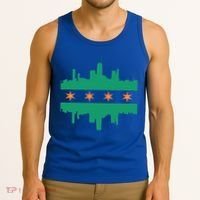Chicago Irish Skyline St Patricks Day Flag Gift Tank Top thumb 3