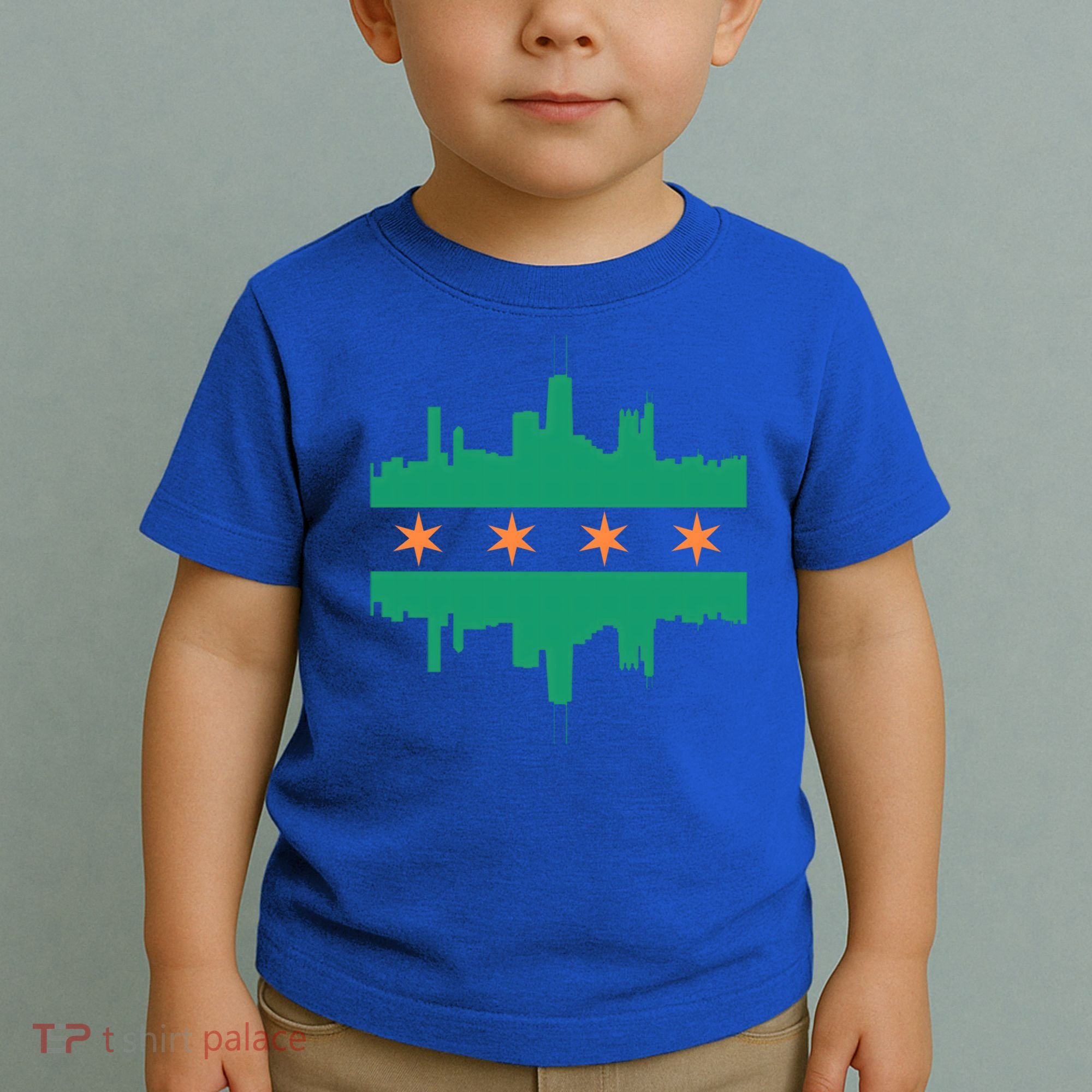 Chicago Irish Skyline St Patricks Day Flag Gift Toddler T-Shirt