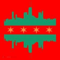 Chicago Irish Skyline St Patricks Day Flag Gift Santa Hat thumb 1