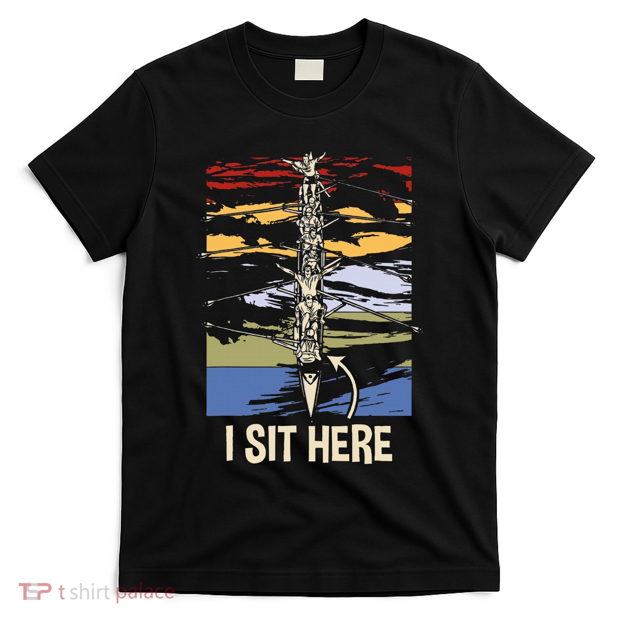 Coxswain I Sit Here Funny Vintage Rowing Coxswain T-Shirt