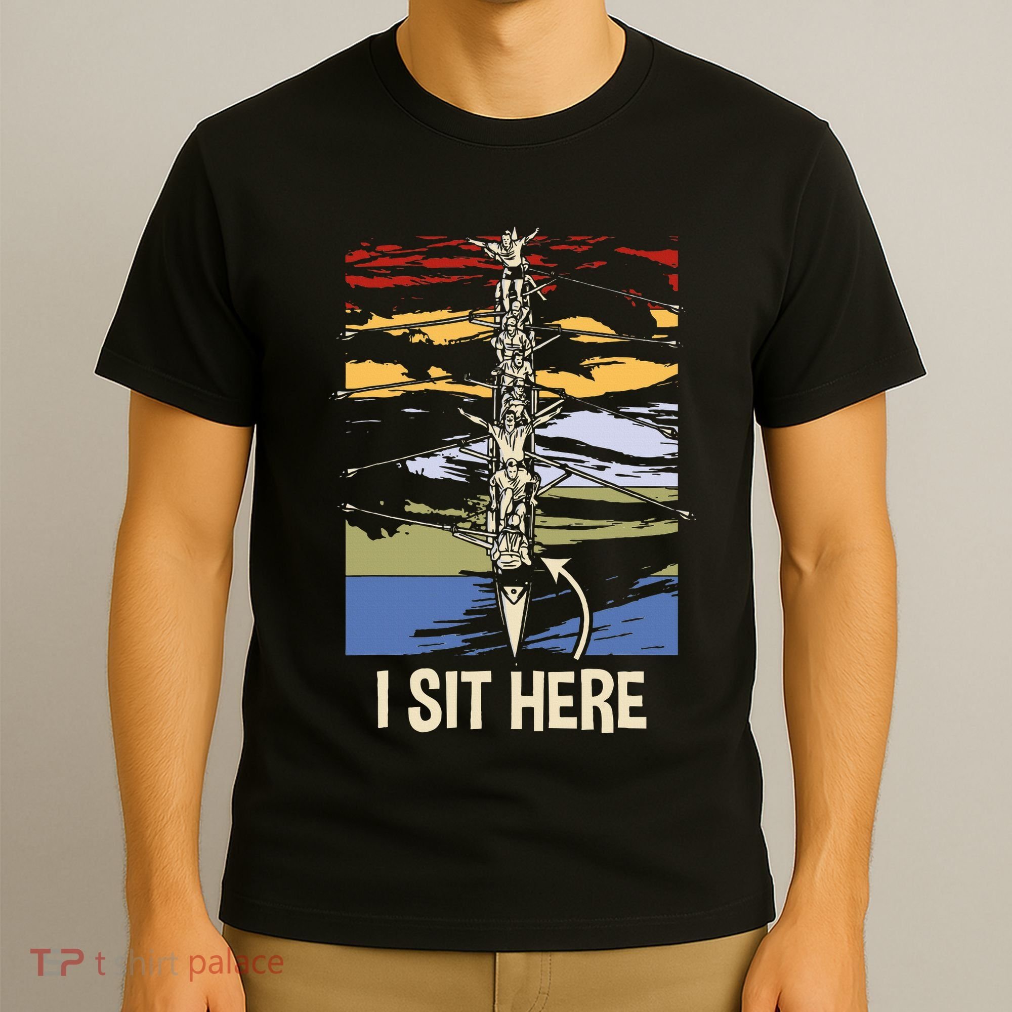 Coxswain I Sit Here Funny Vintage Rowing Coxswain T-Shirt