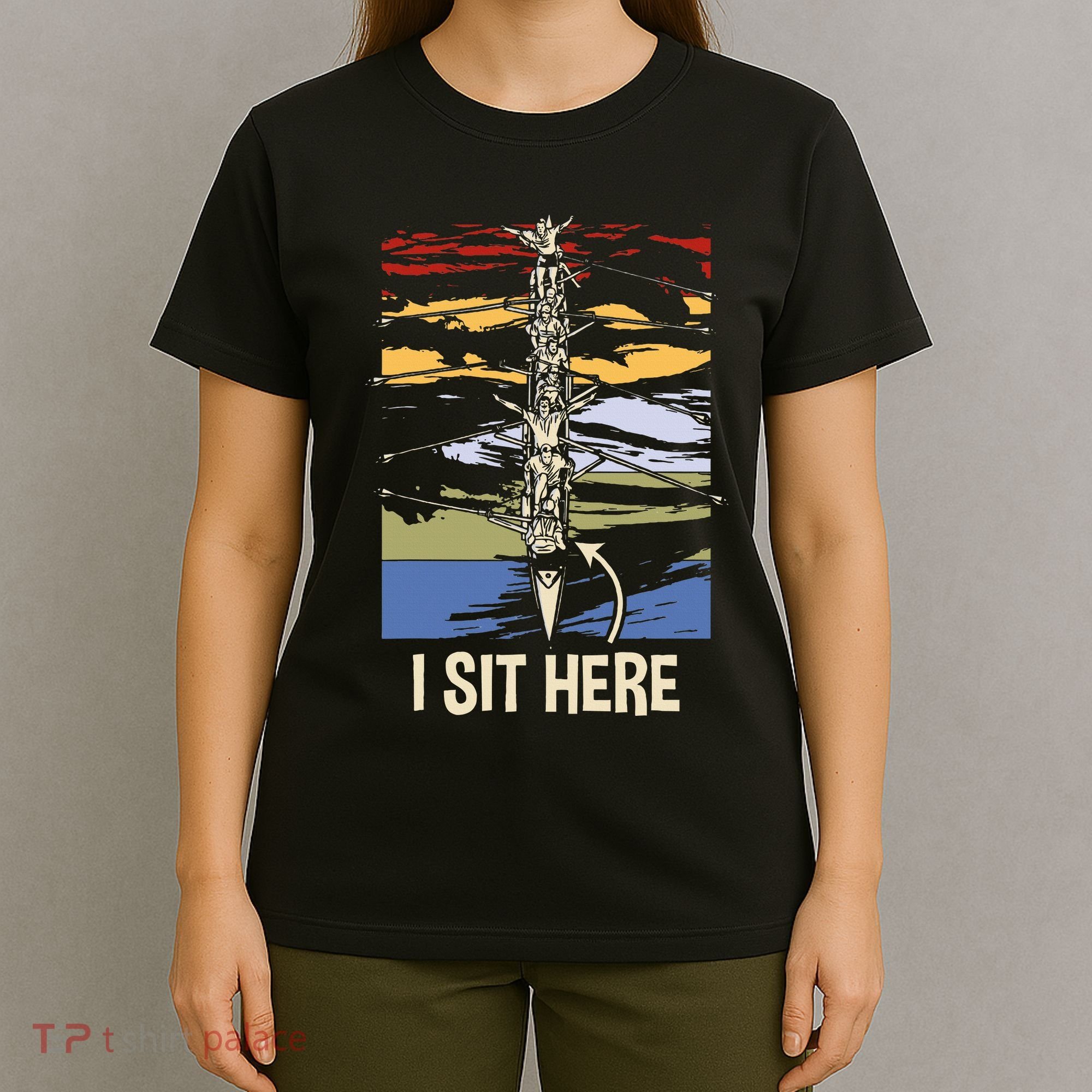 Coxswain I Sit Here Funny Vintage Rowing Coxswain T-Shirt