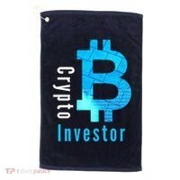 Crypto Investor, Satoshi, Bitcoin, Blockchain, Cryptocurrency, DeFi, BTC Golf Towel thumb 0