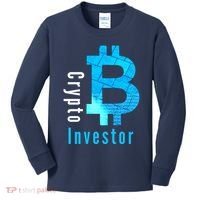 Crypto Investor, Satoshi, Bitcoin, Blockchain, Cryptocurrency, DeFi, BTC Kids Long Sleeve Shirt thumb 0