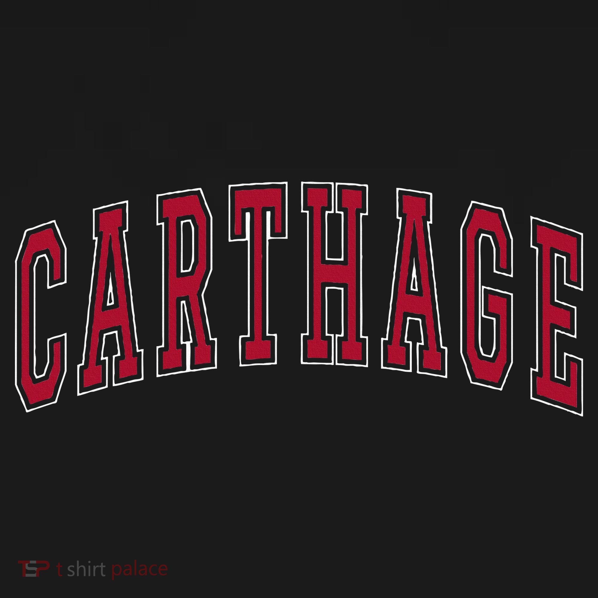 Carthage Illinois Souvenir College Style Red Text Doggie Tank