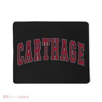 Carthage Illinois Souvenir College Style Red Text Mousepad thumb 0