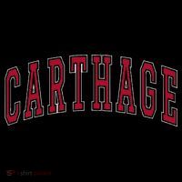 Carthage Illinois Souvenir College Style Red Text Baby Bodysuit thumb 2
