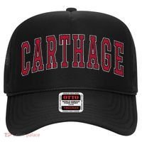 Carthage Illinois Souvenir College Style Red Text Hat thumb 0