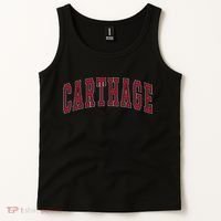 Carthage Illinois Souvenir College Style Red Text Tank Top thumb 2