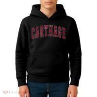 Carthage Illinois Souvenir College Style Red Text Kids Hoodie thumb 4
