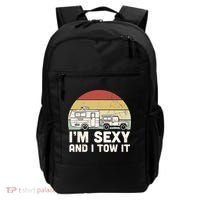 Camping I'm Sexy And I Tow It Funny Retro Sunset Backpack thumb 0