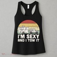 Camping I'm Sexy And I Tow It Funny Retro Sunset Women's Tank Top thumb 3