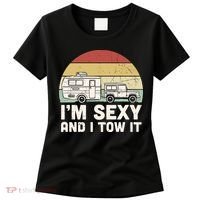 Camping I'm Sexy And I Tow It Funny Retro Sunset Women's T-Shirt thumb 0