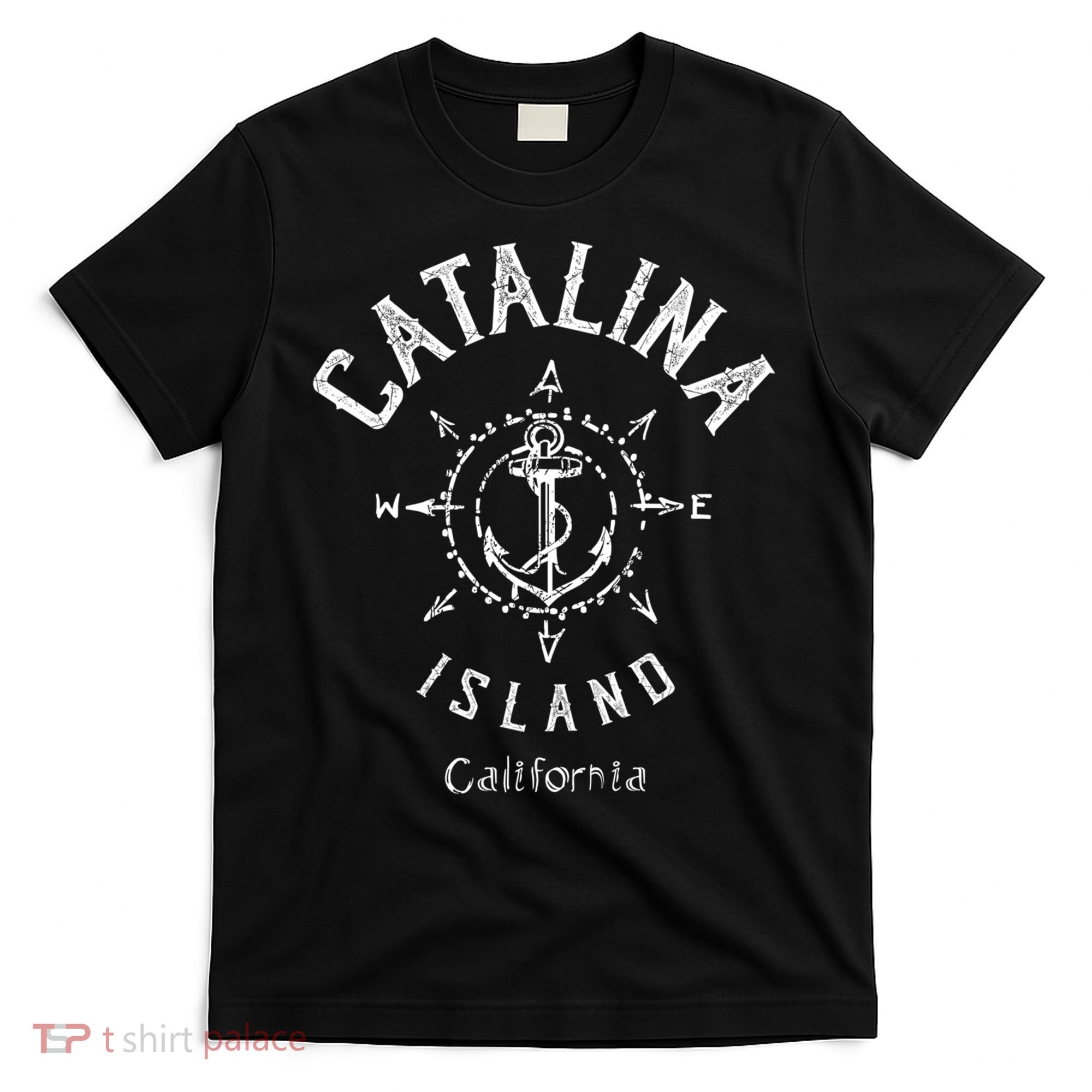 Catalina Island Sailing Compass Rose Beach Boat Great Gift T-Shirt