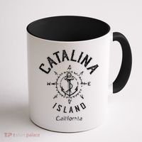 Catalina Island Sailing Compass Rose Beach Boat Great Gift Coffee Mug thumb 1