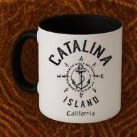 Catalina Island Sailing Compass Rose Beach Boat Great Gift Coffee Mug thumb 2