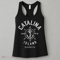 Catalina Island Sailing Compass Rose Beach Boat Great Gift Women's Tank Top thumb 3