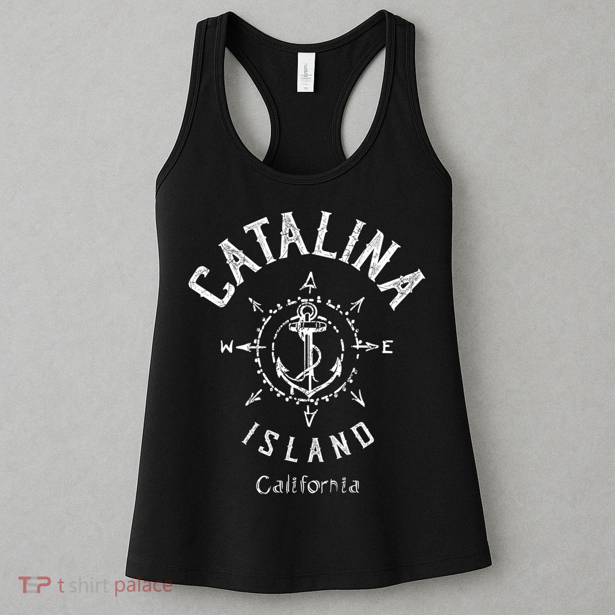 Catalina Island Sailing Compass Rose Beach Boat Great Gift Women's Tank Top