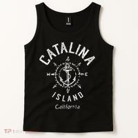 Catalina Island Sailing Compass Rose Beach Boat Great Gift Tank Top thumb 2