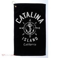 Catalina Island Sailing Compass Rose Beach Boat Great Gift Golf Towel thumb 0