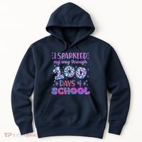 Cute I Sparkled My Way Through Days Of School Hoodie thumb 0