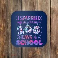 Cute I Sparkled My Way Through Days Of School Coaster thumb 0