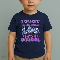 Cute I Sparkled My Way Through Days Of School Toddler T-Shirt thumb 2