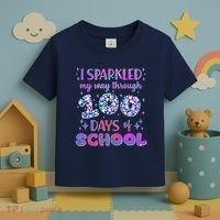 Cute I Sparkled My Way Through Days Of School Toddler T-Shirt thumb 3