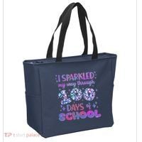Cute I Sparkled My Way Through Days Of School Tote Bag thumb 2