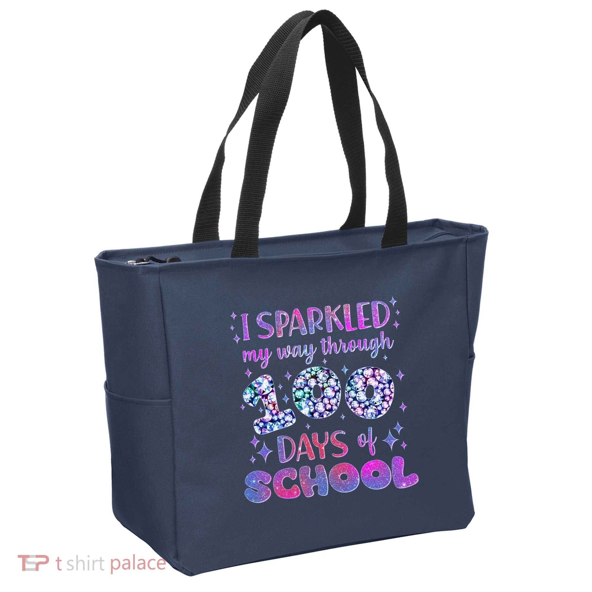 Cute I Sparkled My Way Through Days Of School Tote Bag