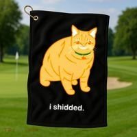 Cat I Shidded Shirt Golf Towel thumb 1