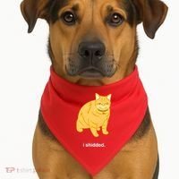 Cat I Shidded Shirt USA-Made Doggie Bandana thumb 1