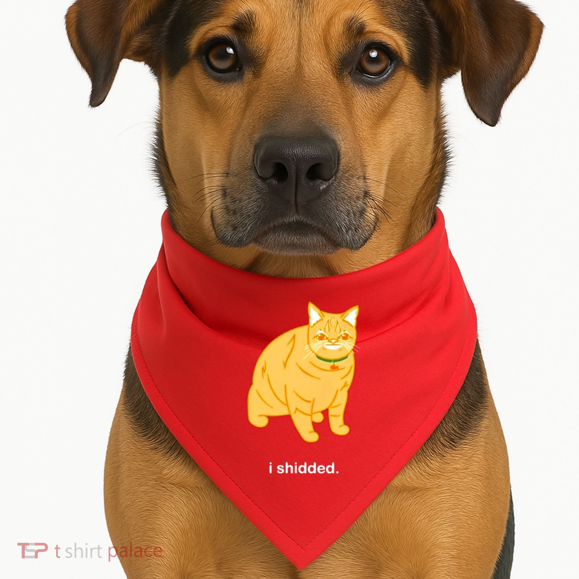 Cat I Shidded Shirt USA-Made Doggie Bandana