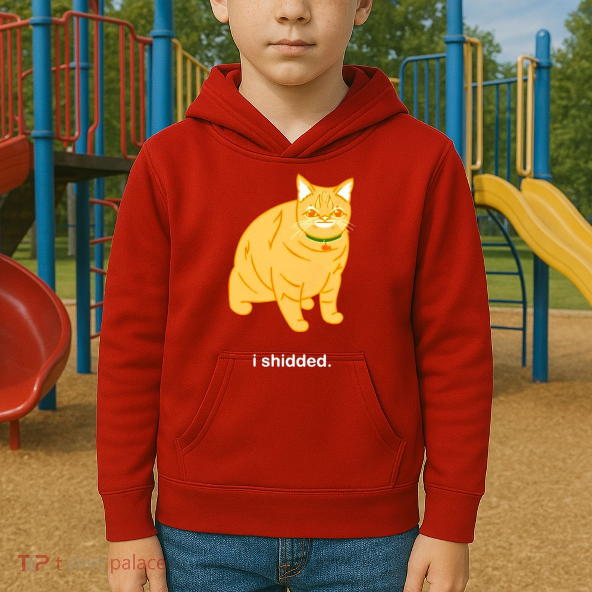 Cat I Shidded Shirt Kids Hoodie
