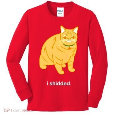 Cat I Shidded Shirt Kids Long Sleeve Shirt