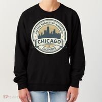 Chicago Illinois Stamp Logo Women's Sweatshirt thumb 0