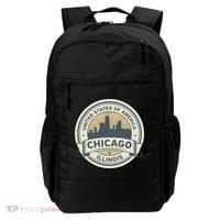 Chicago Illinois Stamp Logo Backpack thumb 0