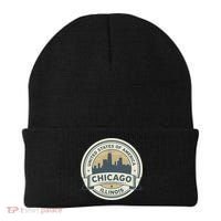 Chicago Illinois Stamp Logo Beanie thumb 0