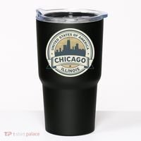 Chicago Illinois Stamp Logo Tumbler thumb 0