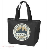 Chicago Illinois Stamp Logo Tote Bag thumb 3