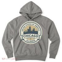 Chicago Illinois Stamp Logo Hoodie thumb 0