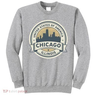 Chicago Illinois Stamp Logo Sweatshirt