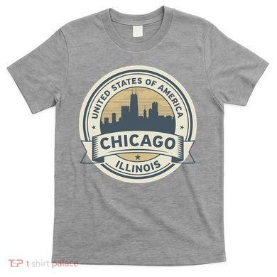 Chicago Illinois Stamp Logo T-Shirt