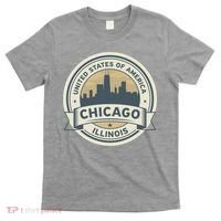 Chicago Illinois Stamp Logo T-Shirt thumb 0