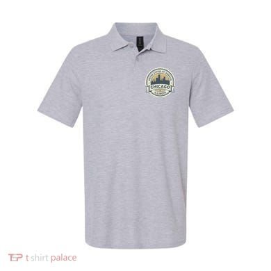 Chicago Illinois Stamp Logo Polo