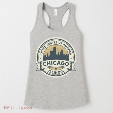 Chicago Illinois Stamp Logo Women's Tank Top