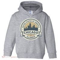 Chicago Illinois Stamp Logo Toddler Hoodie thumb 0