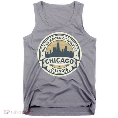 Chicago Illinois Stamp Logo Tank Top