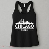 Chicago Illinois Skyline Travel To Chicago Love Women's Tank Top thumb 3